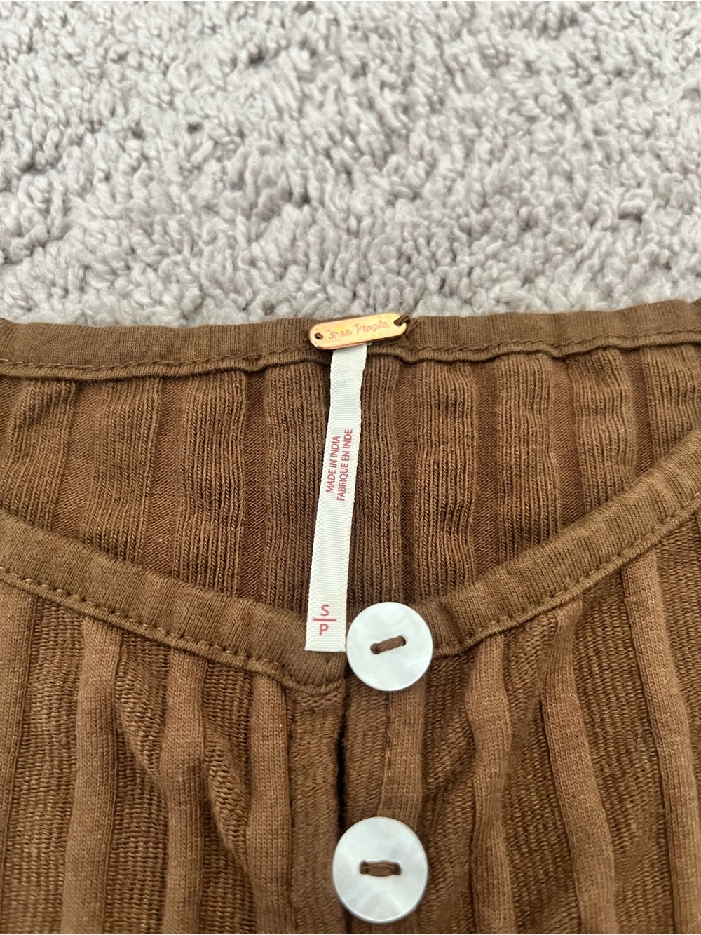Free People Tilly Rib Button-Up Top - Picture 2 of 4